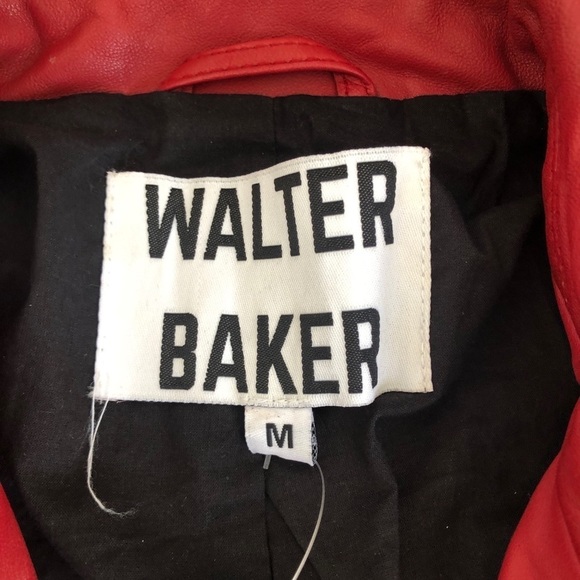 Walter Baker Allison Leather Moto Red Jacket - Picture 5 of 11